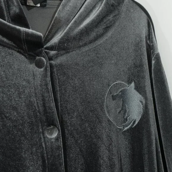 Her Universe Witcher Cloak Grey Velvet Hooded Cardigan Mystical Fairy Plus Size - Picture 15 of 15